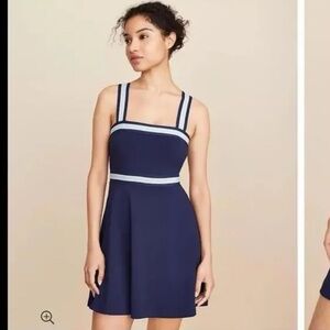 Lou & Grey Navy Athletic Tennis Dress with built in shorts